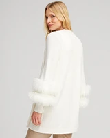 Faux Fur Trim Cardigan