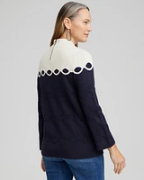 Colorblock Funnel Neck Pullover