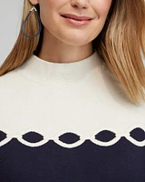 Colorblock Funnel Neck Pullover