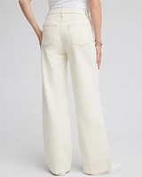 Pintuck High Rise Wide Leg Jeans