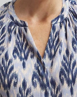 Chiffon Ikat Print Blouse