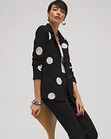 Polka Dot Cardigan Blazer