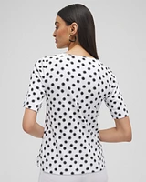 Polka Dot Everyday Elbow Sleeve Tee