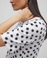 Polka Dot Everyday Elbow Sleeve Tee