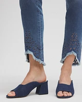 Petite Eyelet Tulip Hem Pull-on Ankle Jeggings