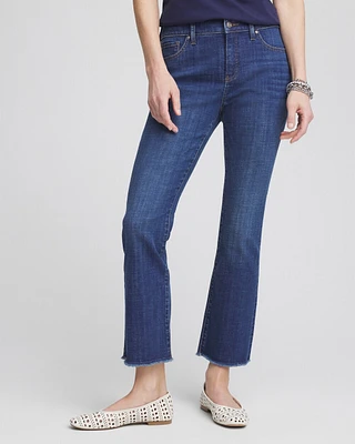 Girlfriend Fray Hem Kick Flare Jeans