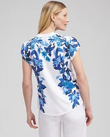 Zenergy\u00AE UPF Floral Cap Sleeve Polo