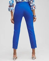 Petite Brigitte Embroidered Slim Cropped Pants