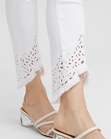 Petite Eyelet Tulip Hem Ankle Pull-on Jeggings