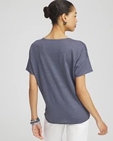 Slate Linen Sequin Tee