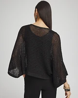 V-neck Sequin Knit Poncho