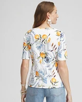 Tropical Jewel Neck Tee