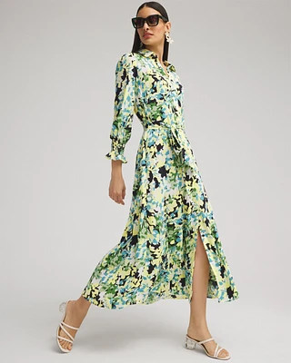 Floral Maxi Shirt Dress