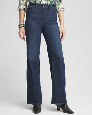 Petite High Rise Wide Leg Jeans