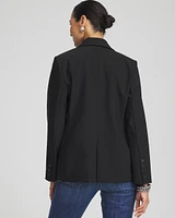 Petite Zip Pocket Stretch Blazer