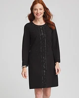 Embellished Ponte Sheath Dress