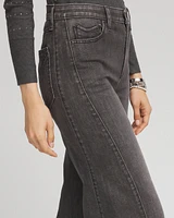 Petite Wide Leg Frayed Hem Jeans