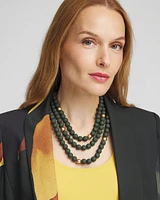 Green Beaded Bib Necklace