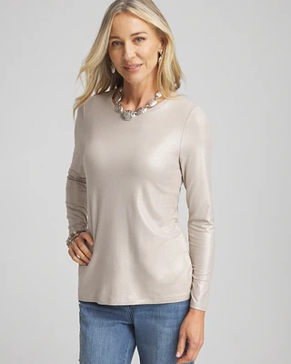 Touch of Cool\u2122 Foil Long Sleeve Layering Tee