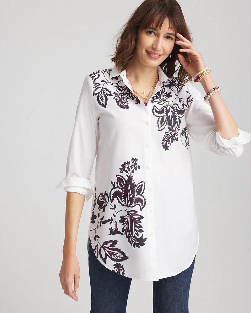 No Iron\u2122 Floral Stretch Tunic