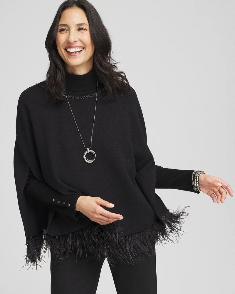 Feather Sweater Cape