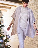 Cashmere Blend Sequin Ruana