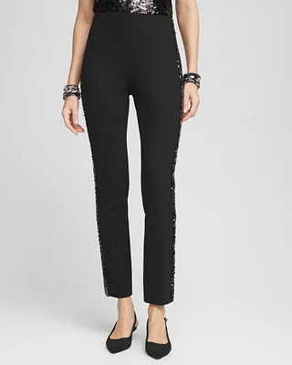 Petite Juliet Side Sequin Ankle Pants