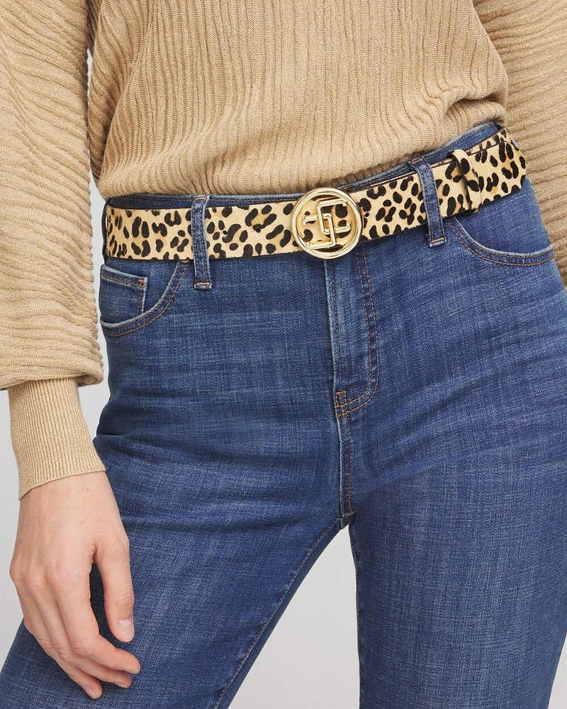 CC Logo Leopard Trouser Belt