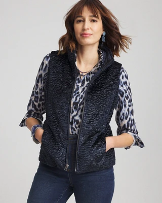 Quilted Faux Fur Vest