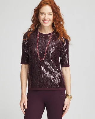 Sequin Pullover Sweater