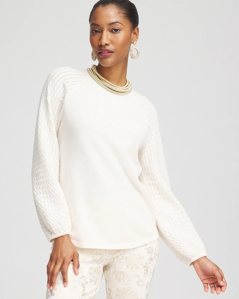 Raglan Sleeve Pullover Sweater