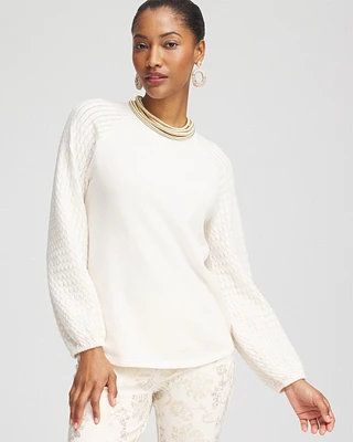 Raglan Sleeve Pullover Sweater