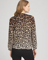 Zenergy\u00AE Scuba Leopard Print Top