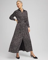 Polka Dot Maxi Shirt Dress