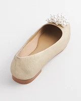 Omega Metallic Faux Pearl Flats