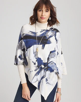 Foil Cashmere Blend Poncho