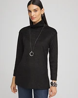 Cozy Mock Neck Jacquard Tunic