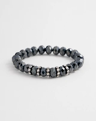 Black Pav\u00E9 Beaded Bracelet