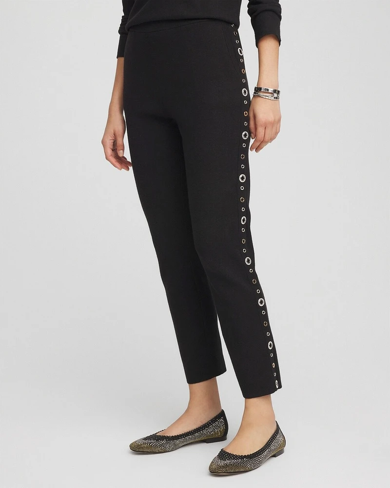 Zenergy\u00AE Luxe Cashmere Blend Embellished Ankle Pants