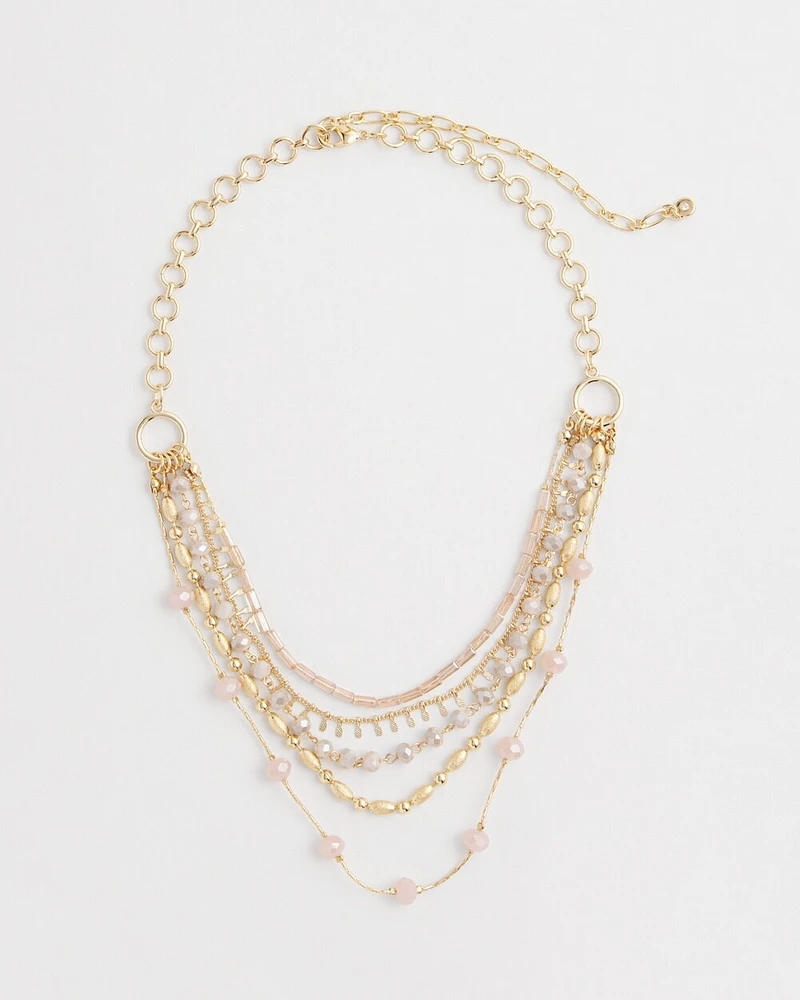 Blush Multistrand Necklace