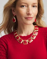 Red Pendant Statement Necklace