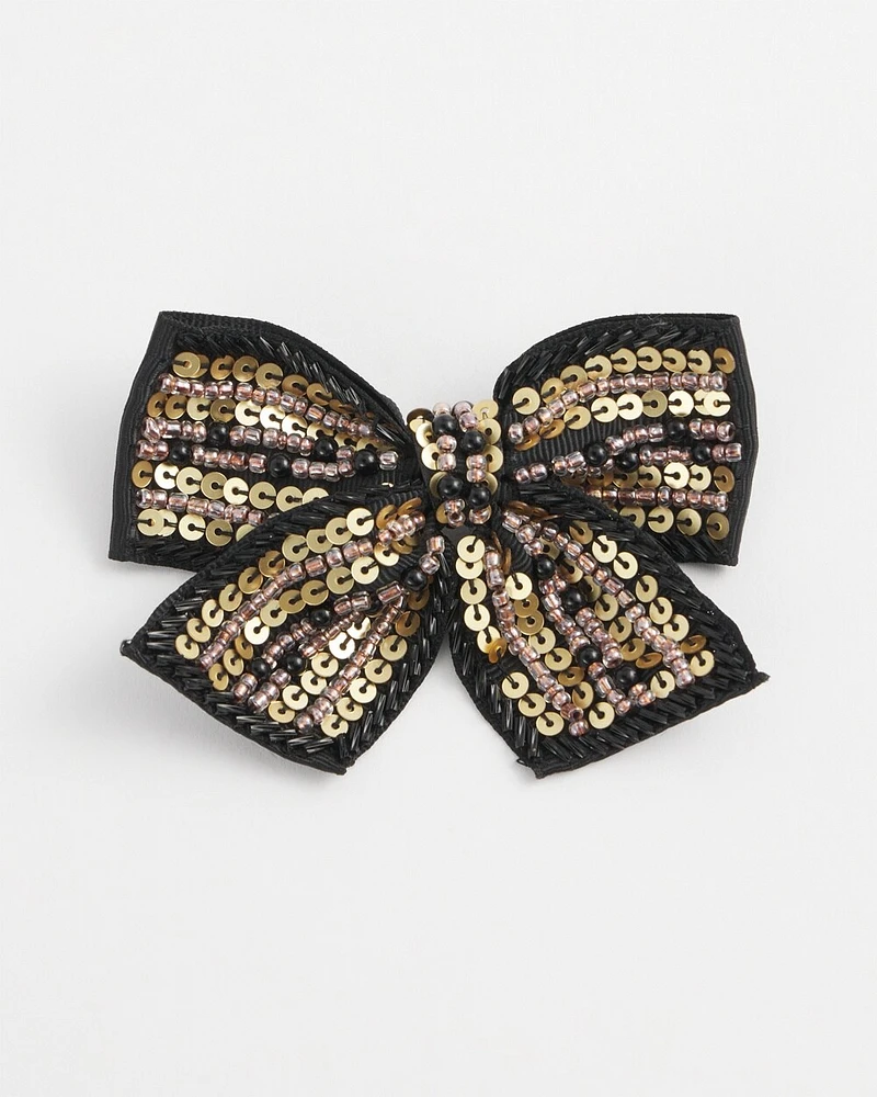 Sequin Bow Brooch