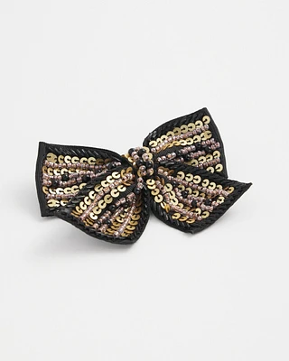 Sequin Bow Brooch