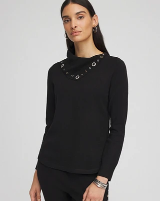 Zenergy\u00AE Luxe Cashmere Blend Embellished Top