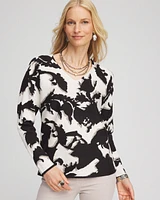 Jacquard Paisley Metallic Pullover Sweater