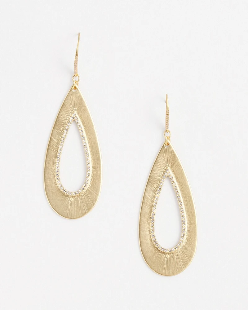 No Droop\u2122 Gold Tone Teardrop Earrings