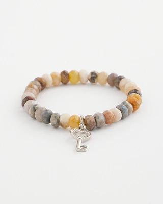 Neutral Charm Stretch Bracelet