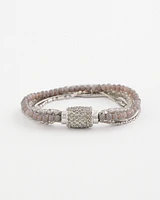 Neutral Multi Strand Pav\u00E9 Bracelet