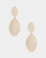 No Droop\u2122 Pav\u00E9 Navette Drop Earrings