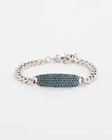 Blue Pav\u00E9 Bar Bracelet